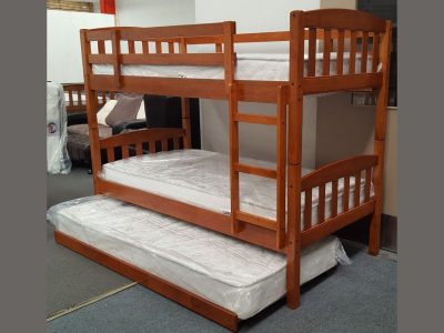 maryl single bunk with pull out trundle wood