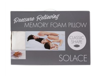 solace memory foam pillow classic