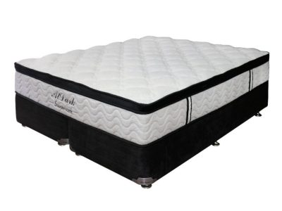 at dark mattress and base