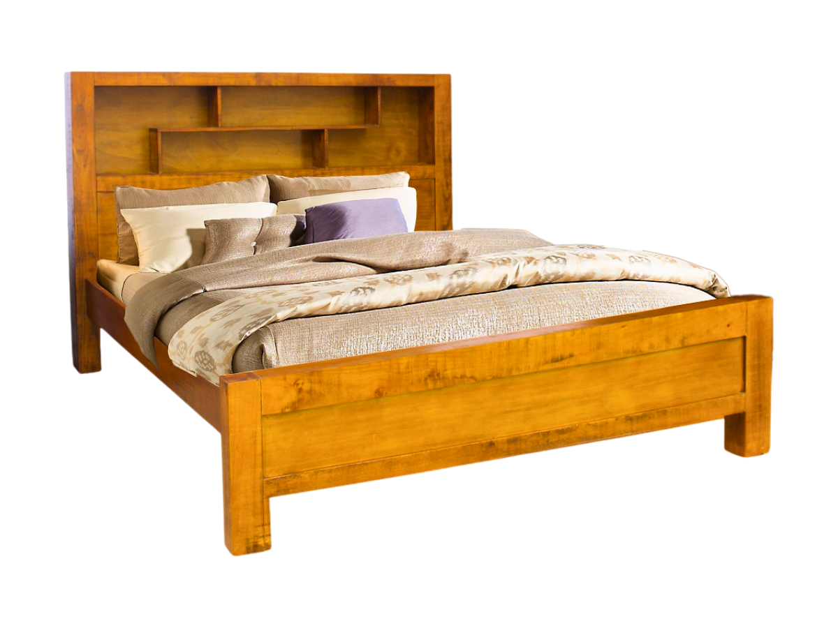 Wesley Bed Frame With Bookcase